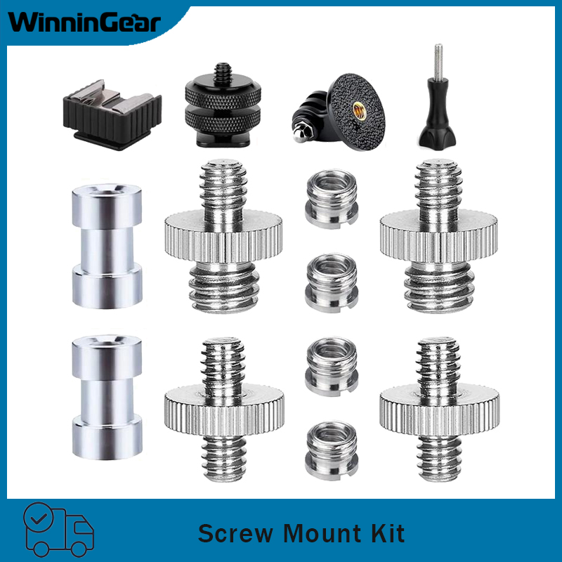 Hot Shoe Adapter - طقم محولات براغي الكاميرا 10/14 قطعة،