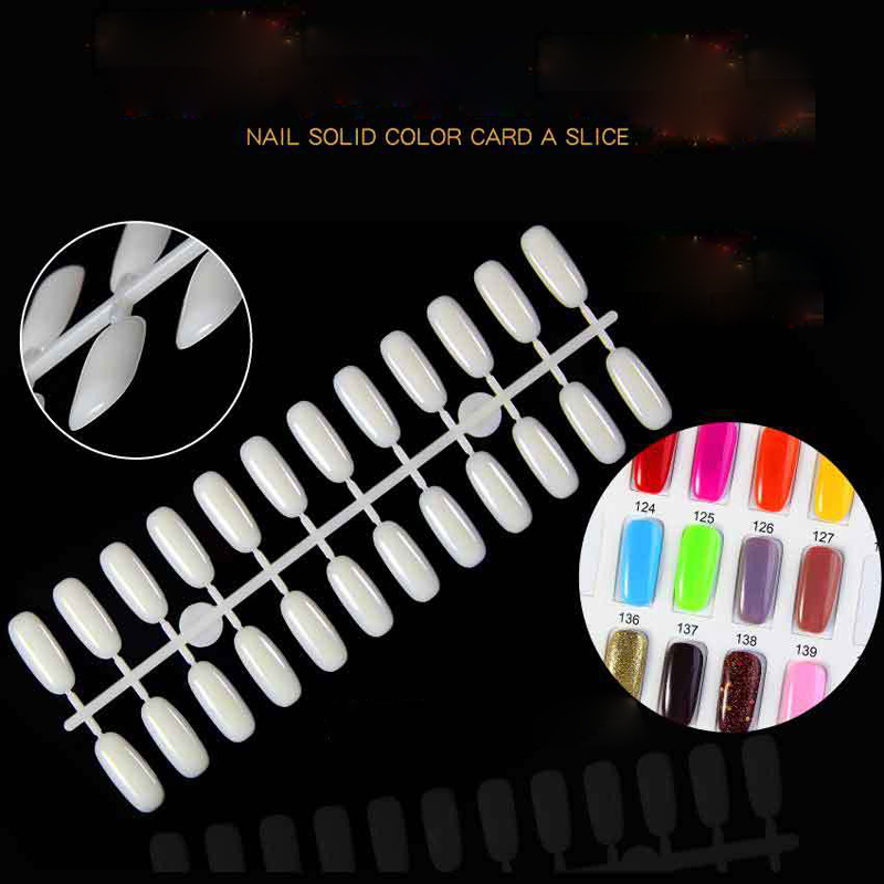 Color Checker Card - 120 نصائح واضحة أظافر مستديرة نصائح